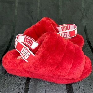 Women UGG FLUFF YEAH SLIDE size 8 NWT